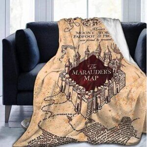 Marauders Maps Throw Blankets Bedding Blankets Sofa Blankets 50"L x 40"W.